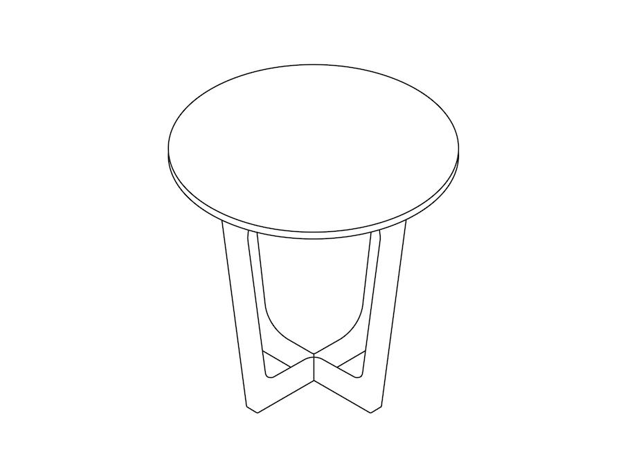 A line drawing - Loophole Side Table–Round